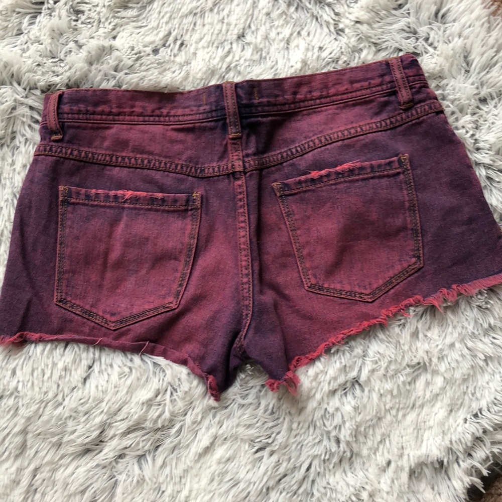 Frayed Hem Multicolor Shorts - Picture 4 of 4